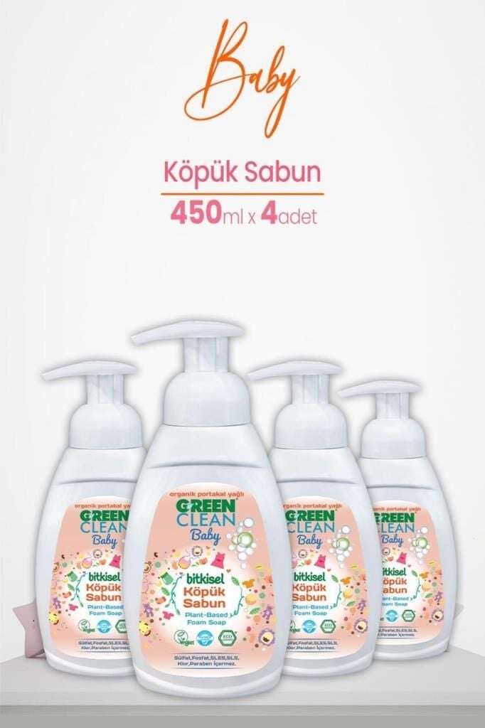 U Green Clean BABY Köpük Sabun 450 ML x 4 Adet