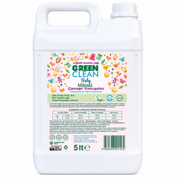 U Green Clean BABY Çamaşır Yumuşatıcı 5 LT