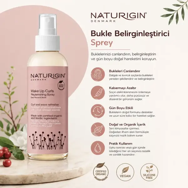 Naturigin Bukle belirginleştirici Sprey 150 ml ambalaj görseli