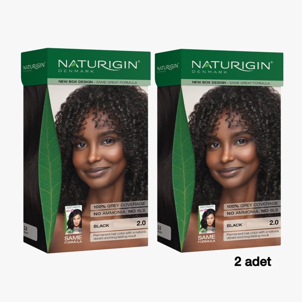 Naturigin Saç Boyası 2.0 Siyah 2 Adet