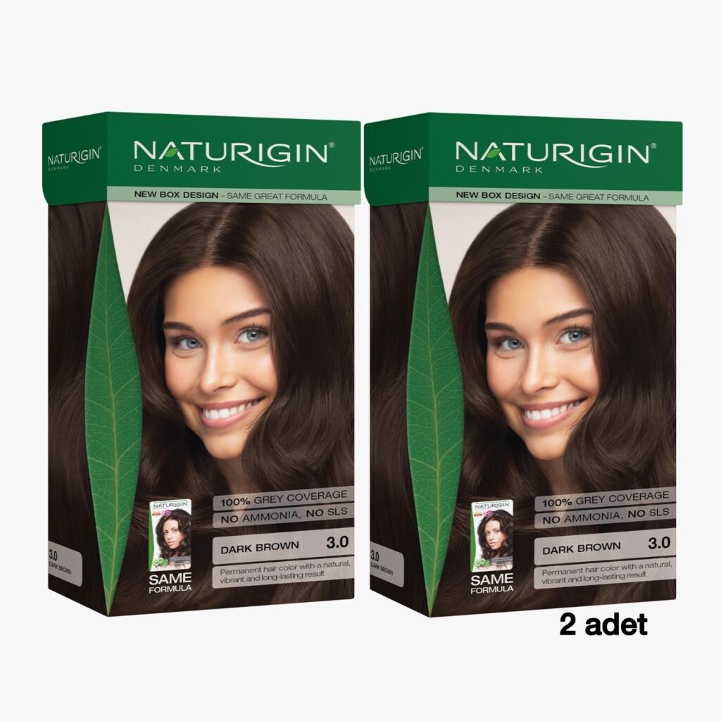 Naturigin Saç Boyası 3.0 Koyu Kahverengi 2 Adet