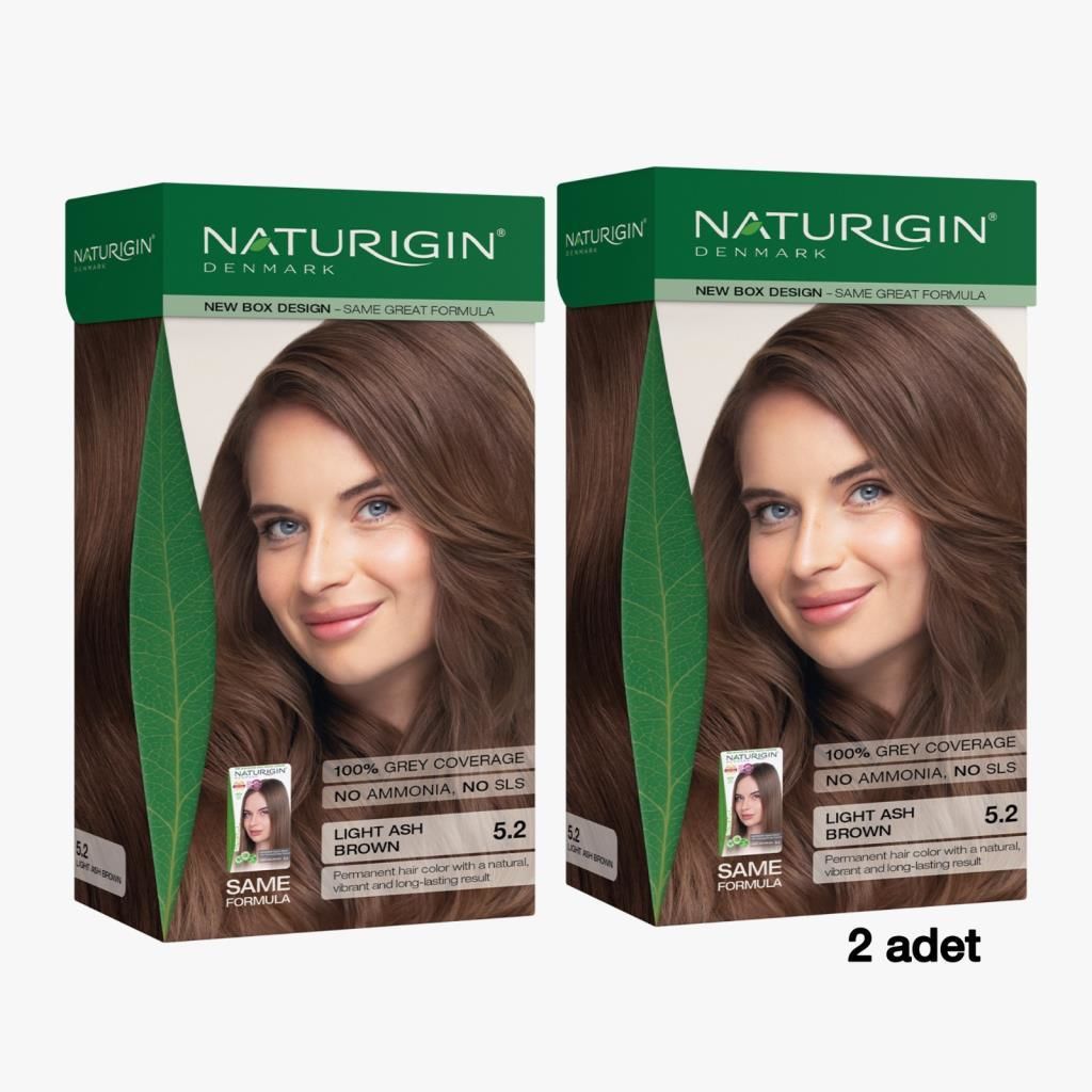 Naturigin Saç Boyası 5.2 Açık Küllü Kahverengi 2 Adet