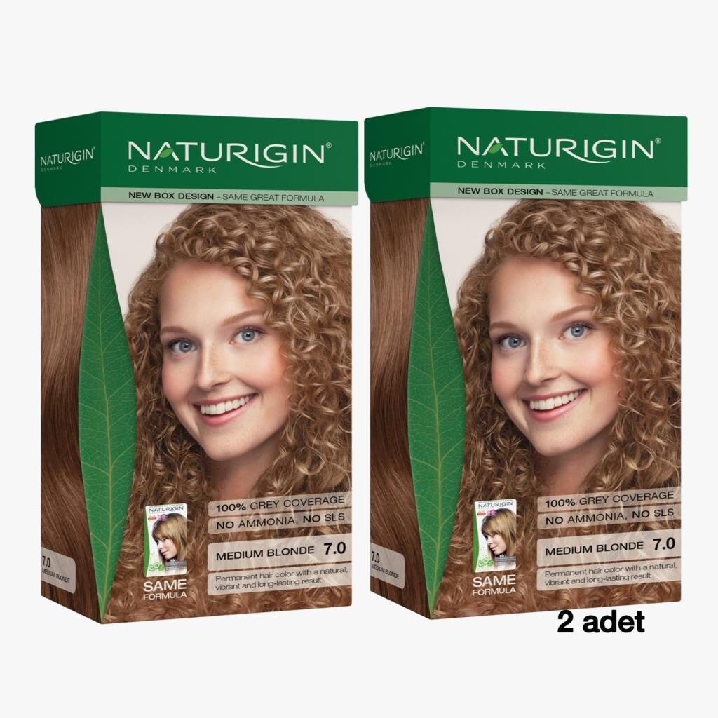 Naturigin Saç Boyası 7.0 Orta Sarı 2 Adet