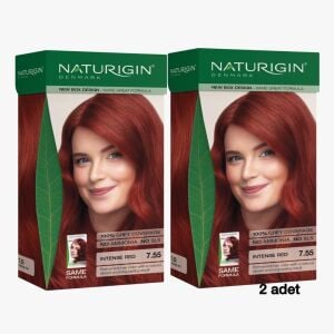 Naturigin Saç Boyası 7.55 Yoğun Kızıl 2 Adet