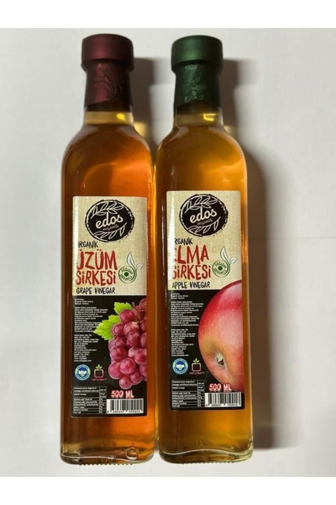 Edos Organik (Üzüm & Elma ) Sirkesi 500ml 2 Adet