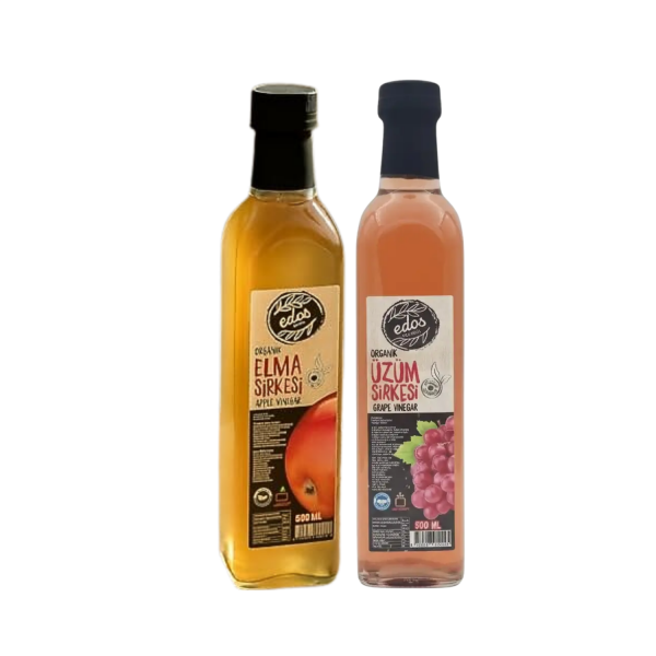 Edos Organik ( Üzüm + Elma ) Sirkesi 1 Lt