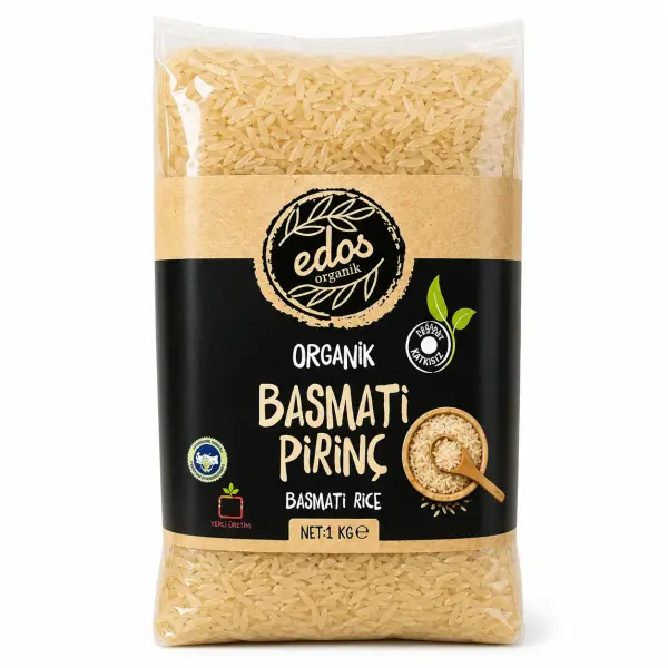 Edos Organik Basmati Pirinç 1 Kg