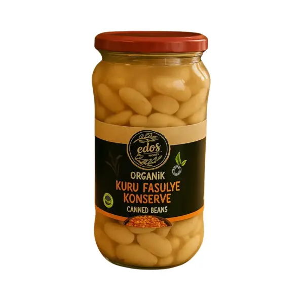Edos Organik Kuru Fasulye Konserve 580 Gr