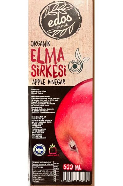 Edos Organik Elma Sirkesi 500 Ml