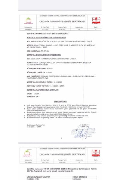 Edos Organik Elma Sirkesi 500 Ml