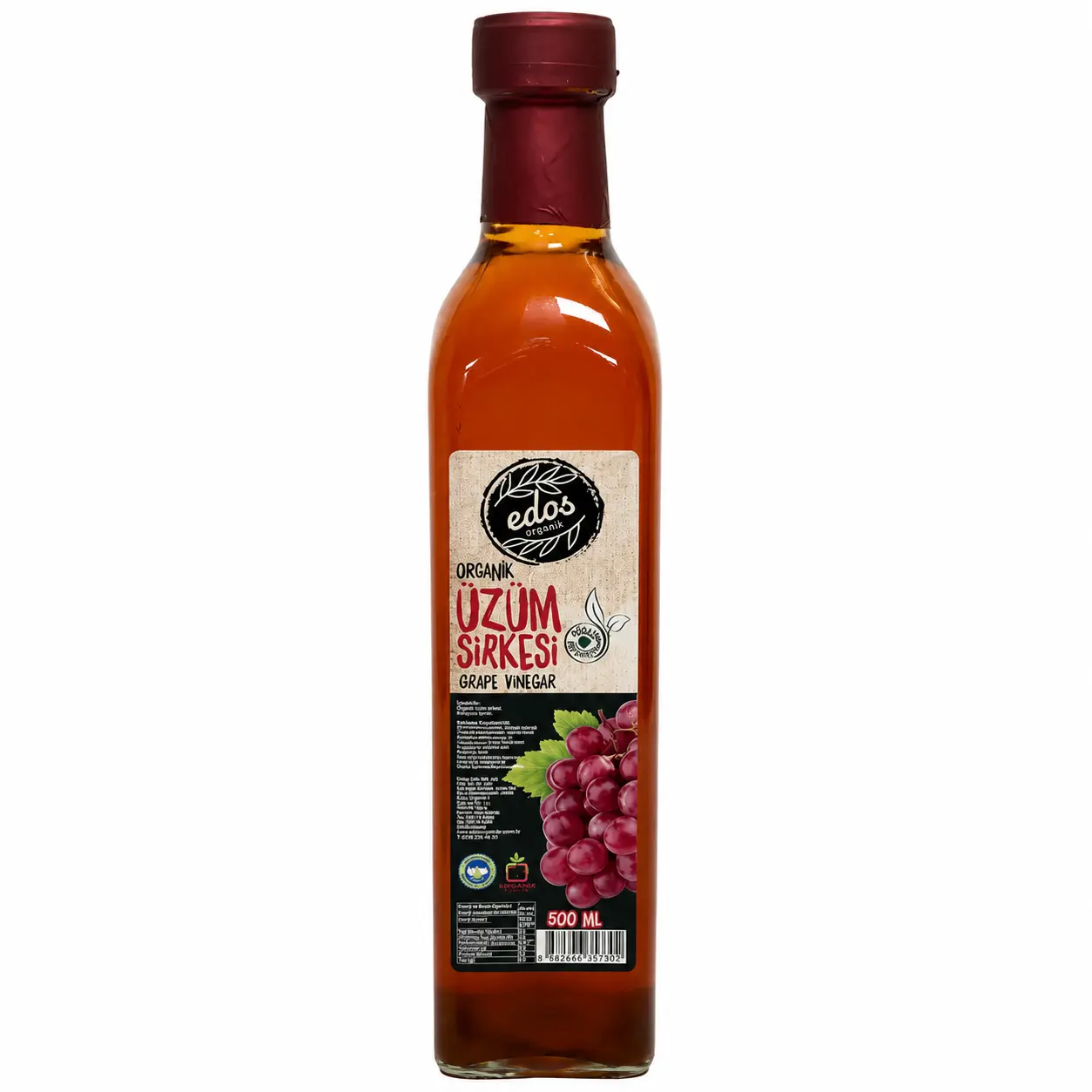 Edos Organik Üzüm Sirkesi 500 ml