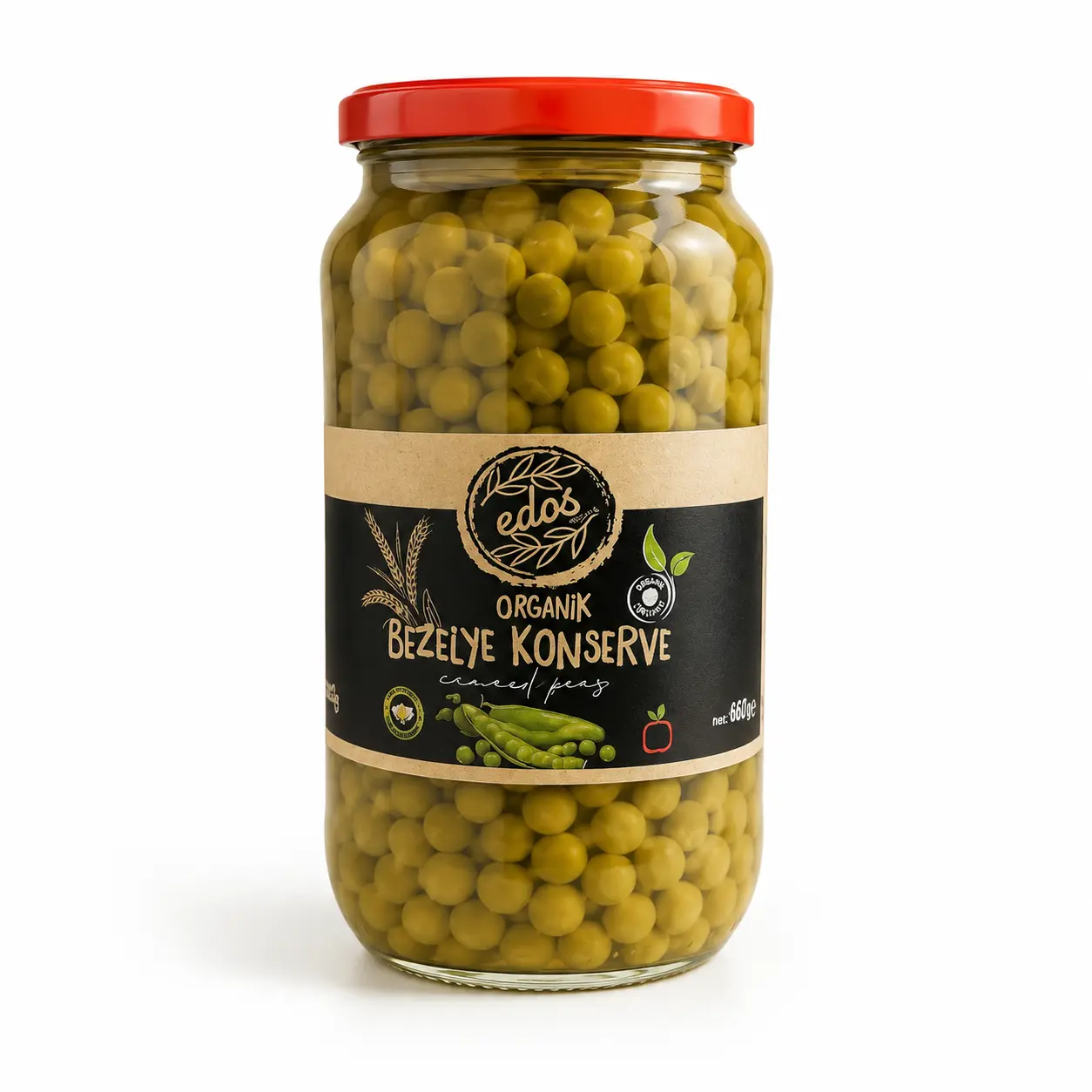 Edos Organik Bezelye Konserve 580 GR