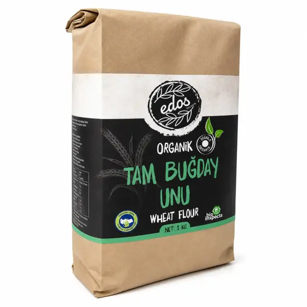 Edos Organik Tam Buğday Unu 1 Kg