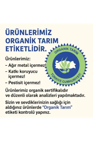 Edos Organik Kırmızı Mercimek 1 Kg sertifika ve içerik bilgisi