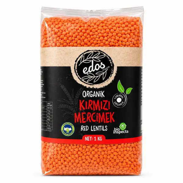 Edos Organik Kırmızı Mercimek 1 Kg