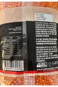 Edos Organik Kırmızı Mercimek 1 Kg