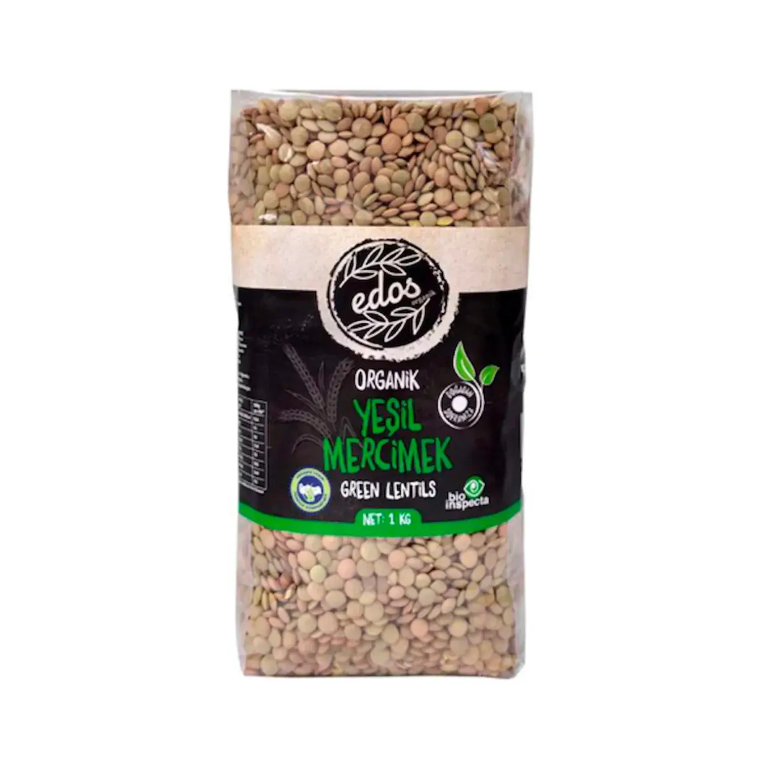 Edos Organik Yeşil Mercimek 1 Kg