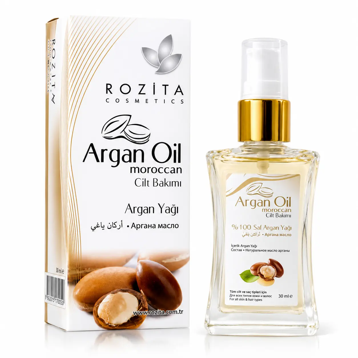 Rozita Organik Argan yağı Saç ve Cilt Bakımı 30 ml