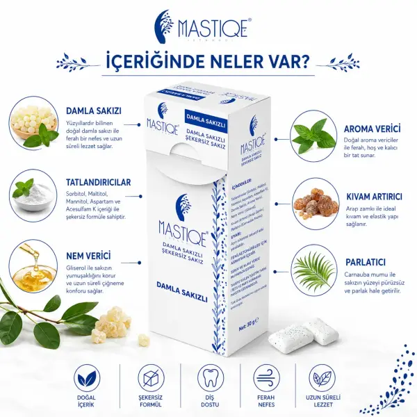 Mastiqe Damla Sakızlı Sakız 20 GR ambalaj görseli