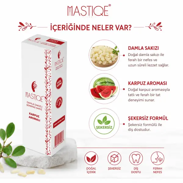 Mastiqe Doğal Karpuz Aromalı Sakız 20 g ambalaj görseli