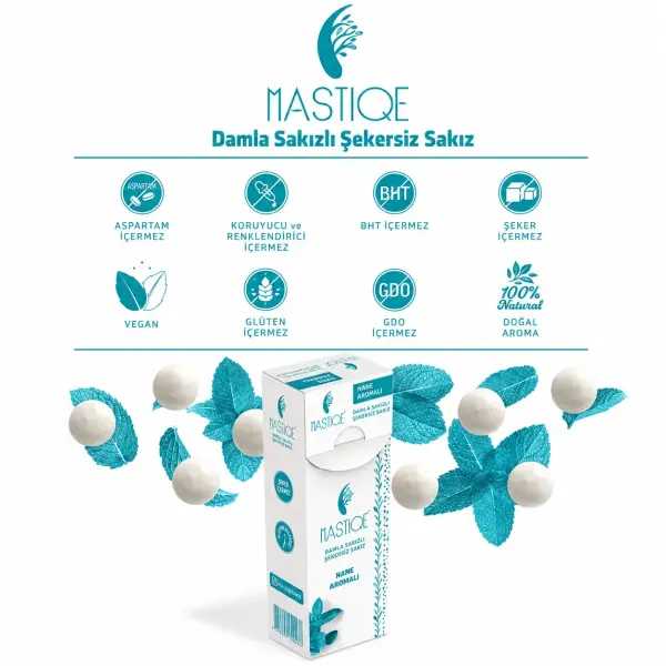 Mastiqe Doğal Nane Aromalı Sakız 20g
