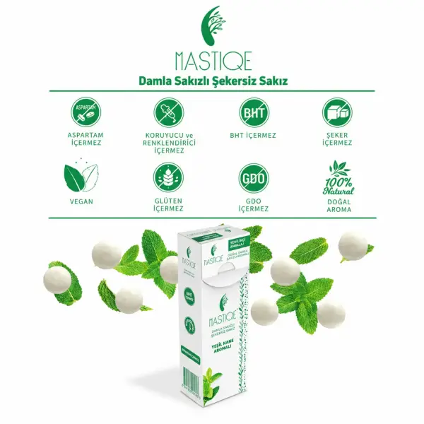 Mastiqe Yeşil Nane Aromalı Sakız 20g