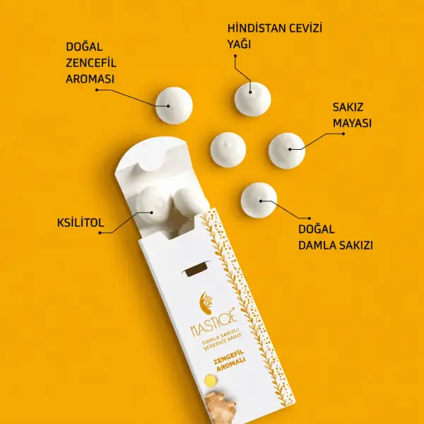 Mastiqe Zencefil Aromalı Sakız 20g ambalaj görseli