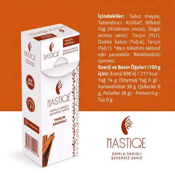 Mastiqe Tarçın Aromalı Sakız 20g ürün görseli