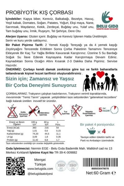 Belu Şehriyeli Probiyotik Kış Çorbası
