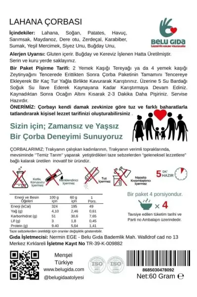 Belu Lahana Çorbası ambalaj görseli