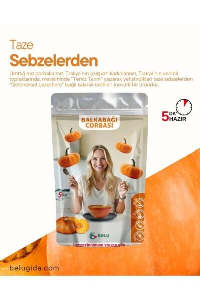 Belu Gurme Serisi Kapya biber Kırmızı pancar Balkabağı Pırasa Çorbası 4 lü Seti