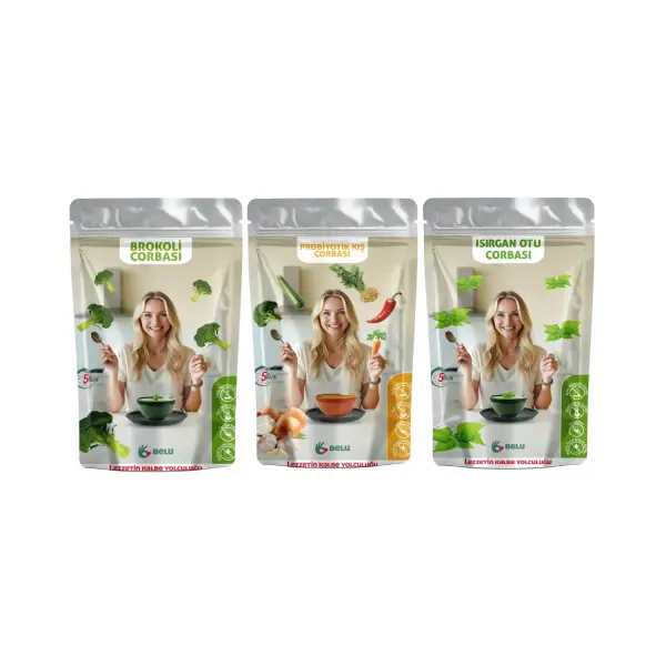 Belu Botanika Serisi Isırgan otu Brokoli Kış Çorbası 3 lü Seti