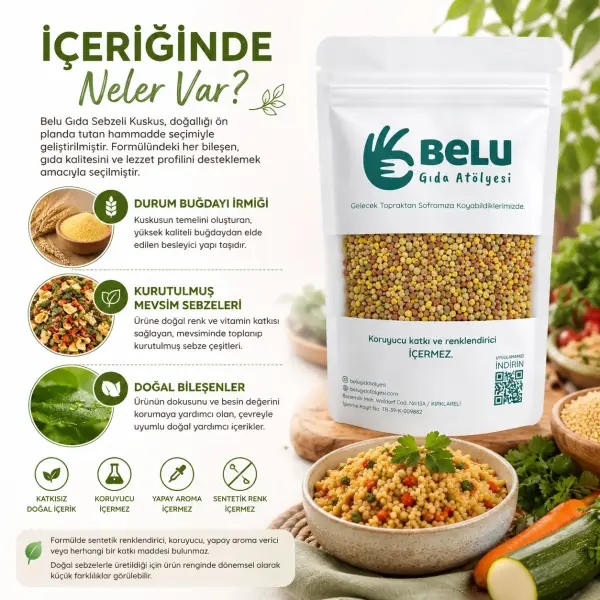 Belu Sebzeli Kuskus 250 gram ürün görseli
