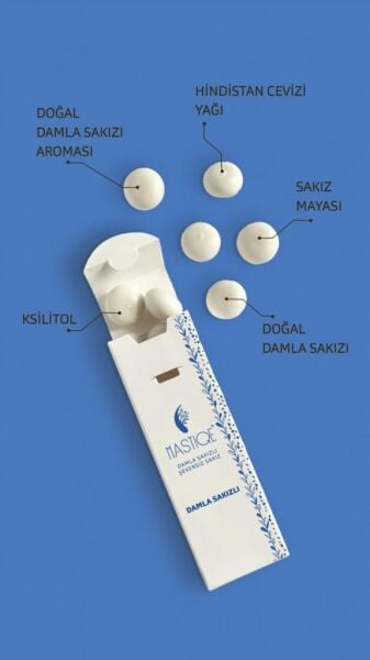 Mastiqe Damla Sakızlı Şekersiz Sakız 20 gr x 12 Adet Sade
