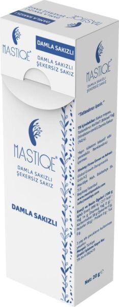 Mastiqe Damla Sakızlı Şekersiz Sakız 20 gr x 12 Adet Sade