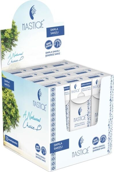 Mastiqe Damla Sakızlı Şekersiz Sakız 20 gr x 12 Adet Sade