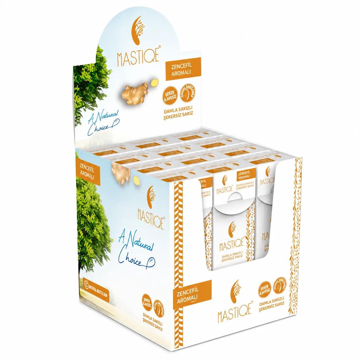 Mastiqe Zencefil Aromalı Sakız 20 gr x 12 Adet