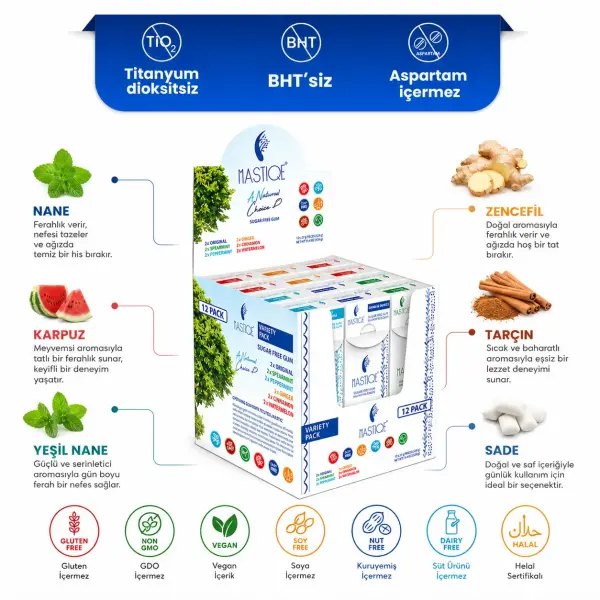 Mastiqe Karışık Paket 20 gr x 12 Adet ürün görseli