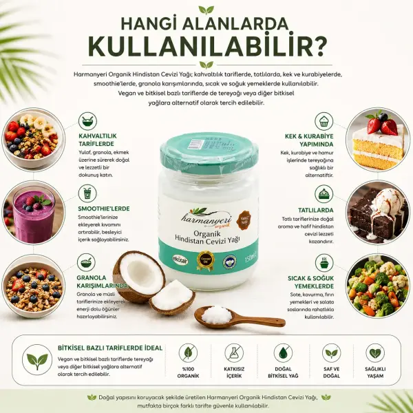 Harmanyeri Organik Hindistan Cevizi Yağı 150 ml ürün görseli