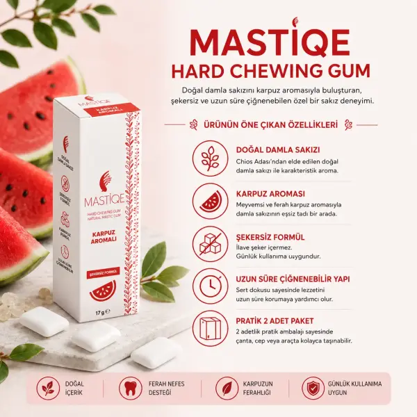 Mastiqe Karpuzlu Sakız 20 GR x 2 Adet ambalaj görseli