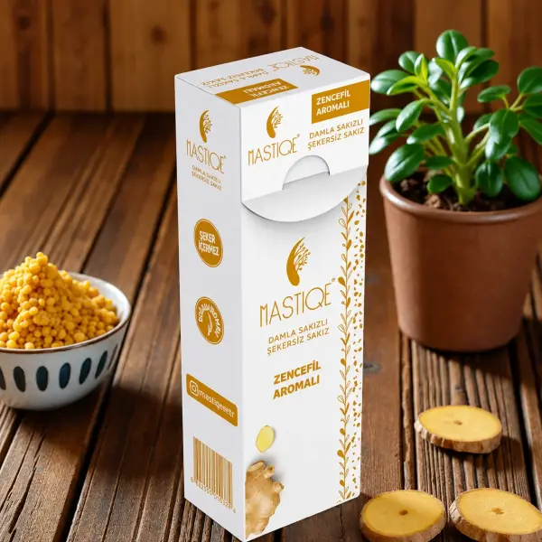 Mastiqe Zencefil Aromalı Sakız 20 GR x 2 Adet kullanım görseli
