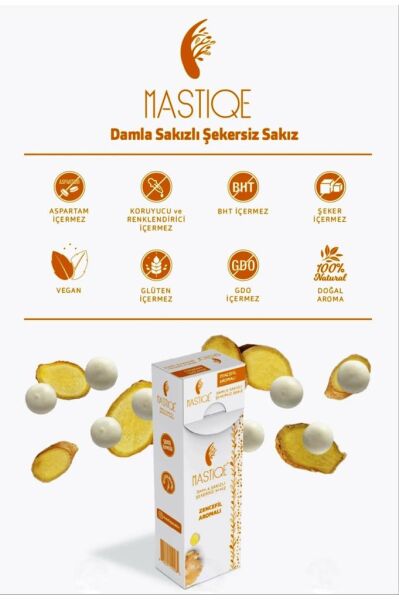 Mastiqe Zencefil Aromalı Sakız 20 GR x 2 Adet