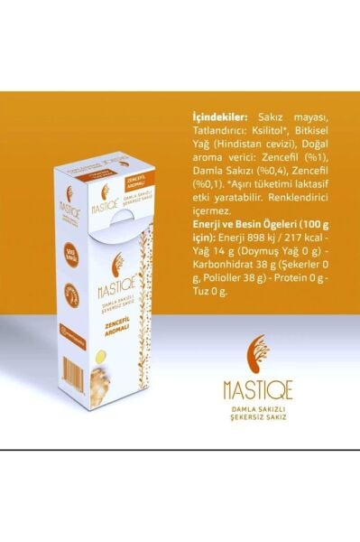 Mastiqe Zencefil Aromalı Sakız 20 GR x 2 Adet