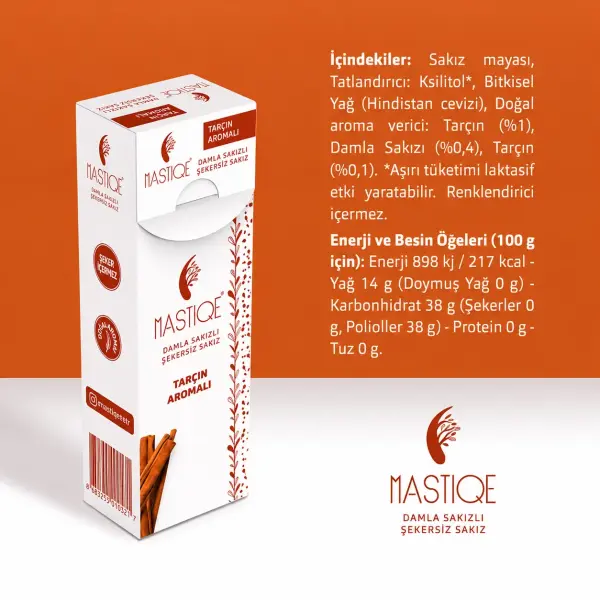 Mastiqe Tarçın Aromalı Sakız 20 GR x 2 Adet ambalaj görseli