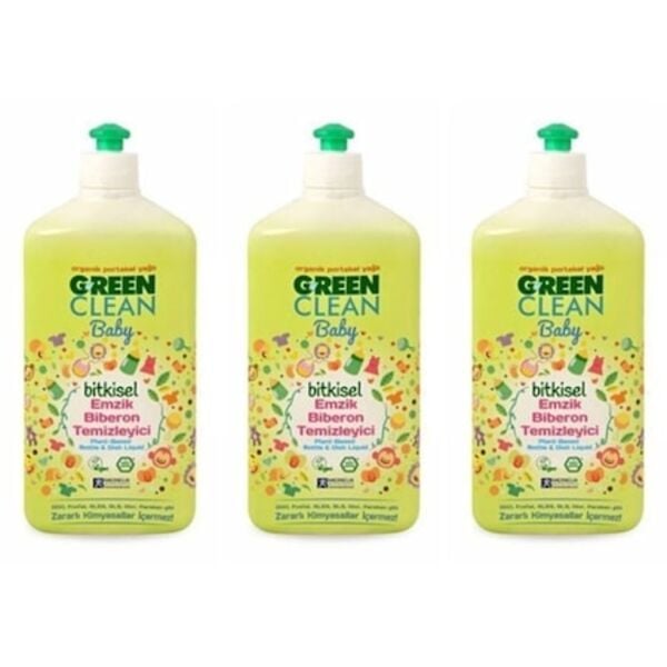 U Green Clean Baby Bitkisel  Biberon Emzik Temizleyici 3 x 500 ml