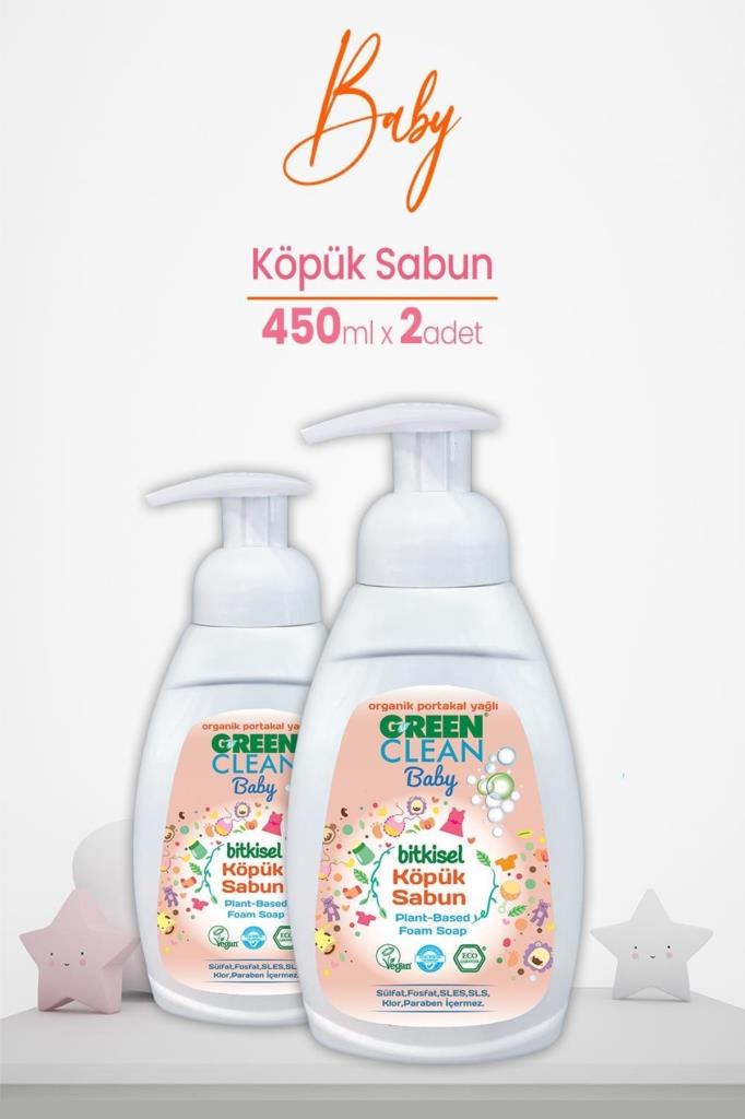 U Green Clean BABY Köpük Sabun 450 ML x 2 Adet