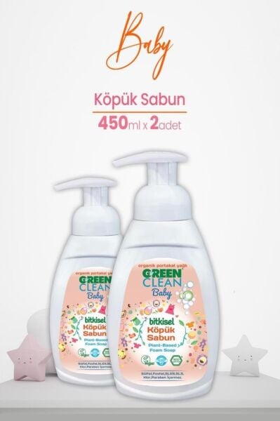 U Green Clean BABY Köpük Sabun 450 ML x 2 Adet