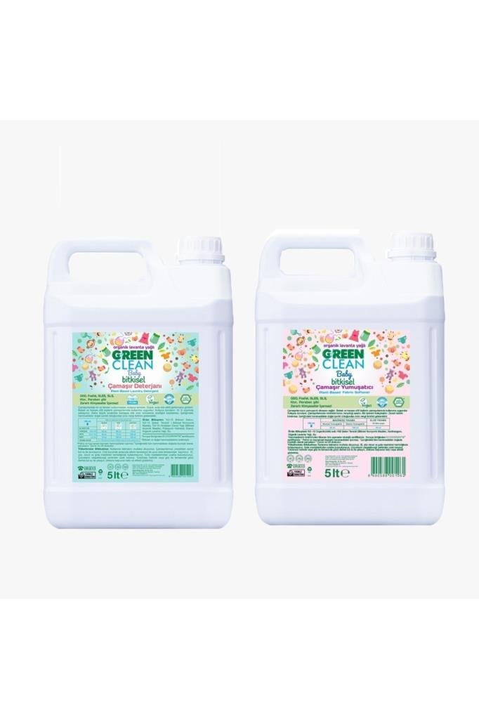 U Green Clean Baby Çamaşır Deterjanı Ve Çamaşır Yumuşatıcı 2' Li Set 5 L