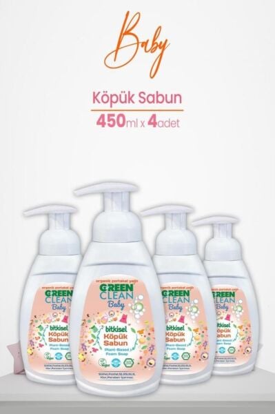 U Green Clean BABY Köpük Sabun 450 ML x 4 Adet