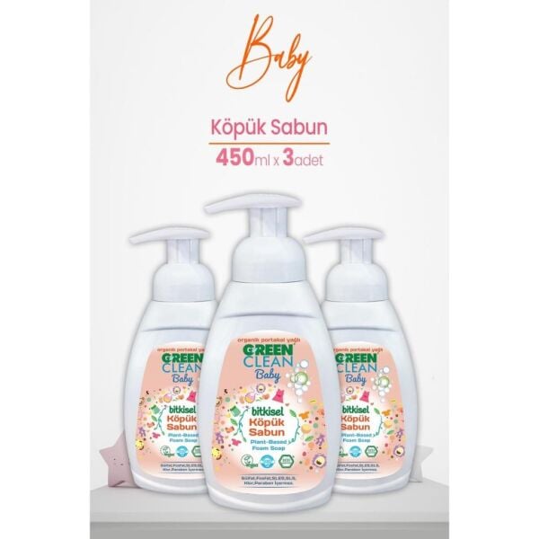 U Green Clean BABY Köpük Sabun 450 ML x 3 Adet